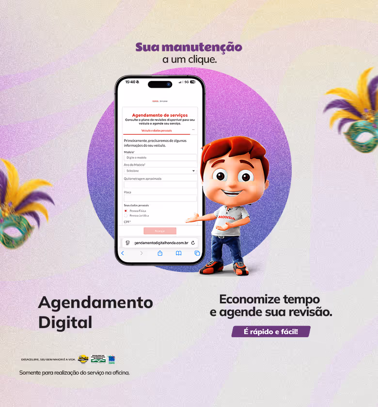 Banner FIxo Fevereiro 2026 MotoPark Honda Agendamento Digital Manutenção