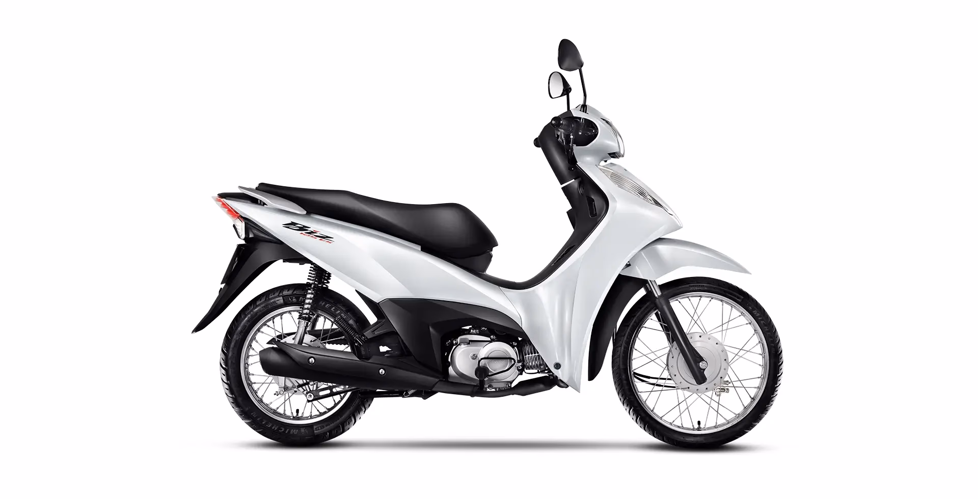 Honda Biz 125 ES lateral branca - 10 de 32