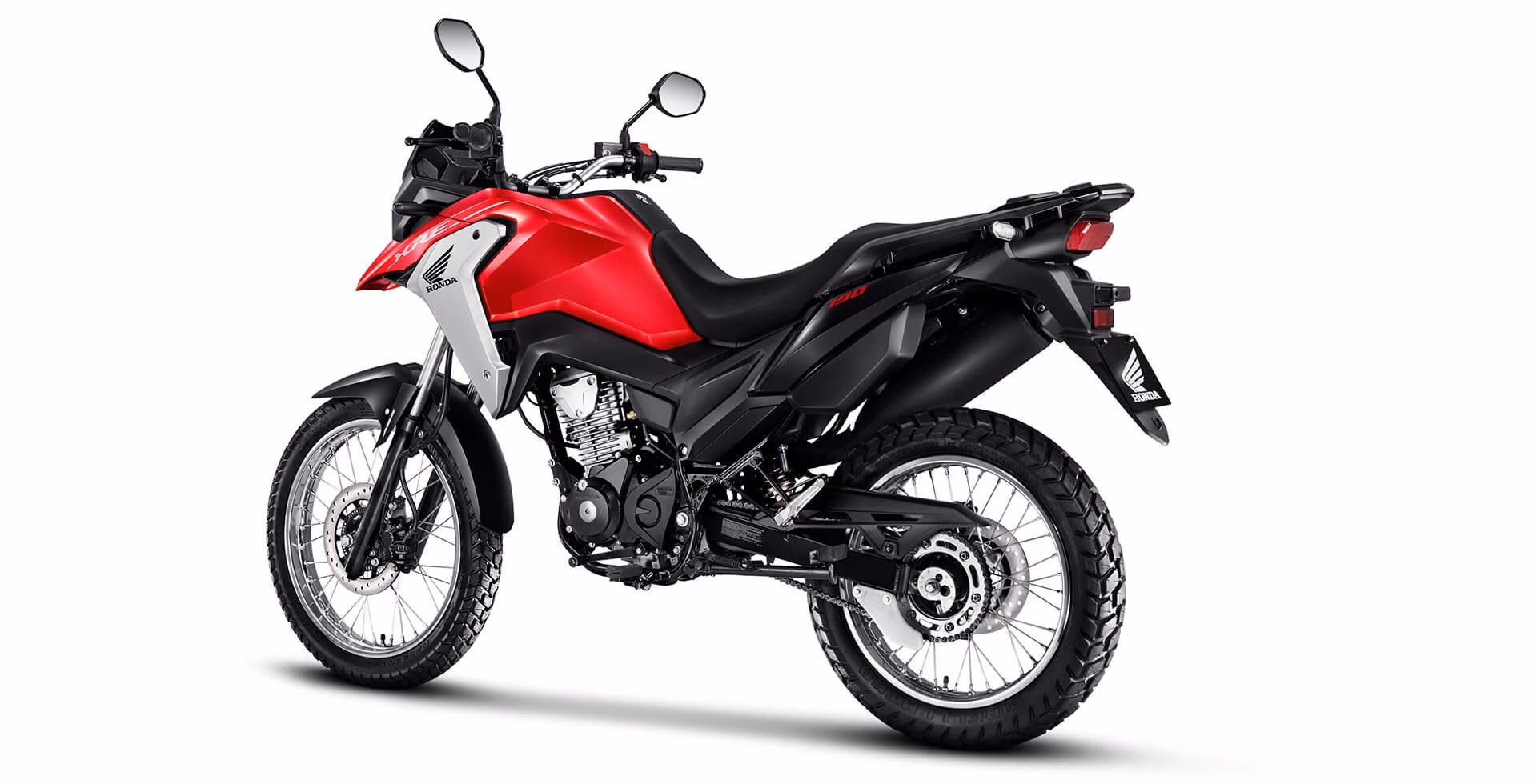 XRE 190 vista lateral traseira esquerda na cor vermelha - 11 de 12