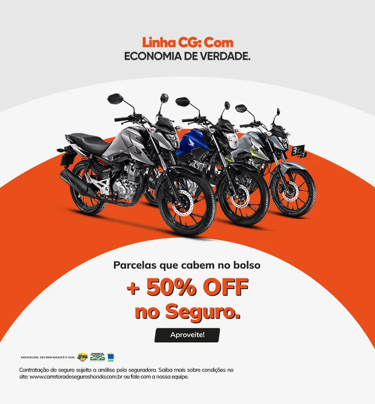 Banner MotoPark Honda Financiamento Linha CG