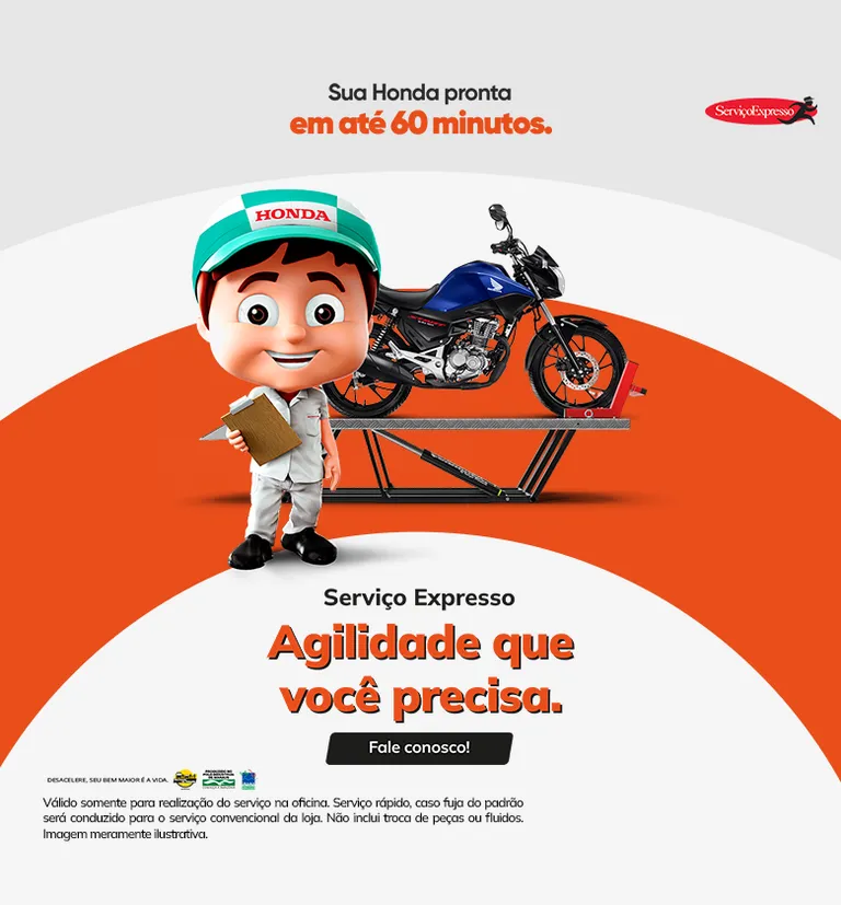 Banner MotoPark Honda Serviço Expresso