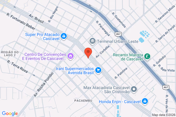 Mapa da localização - Cascavel